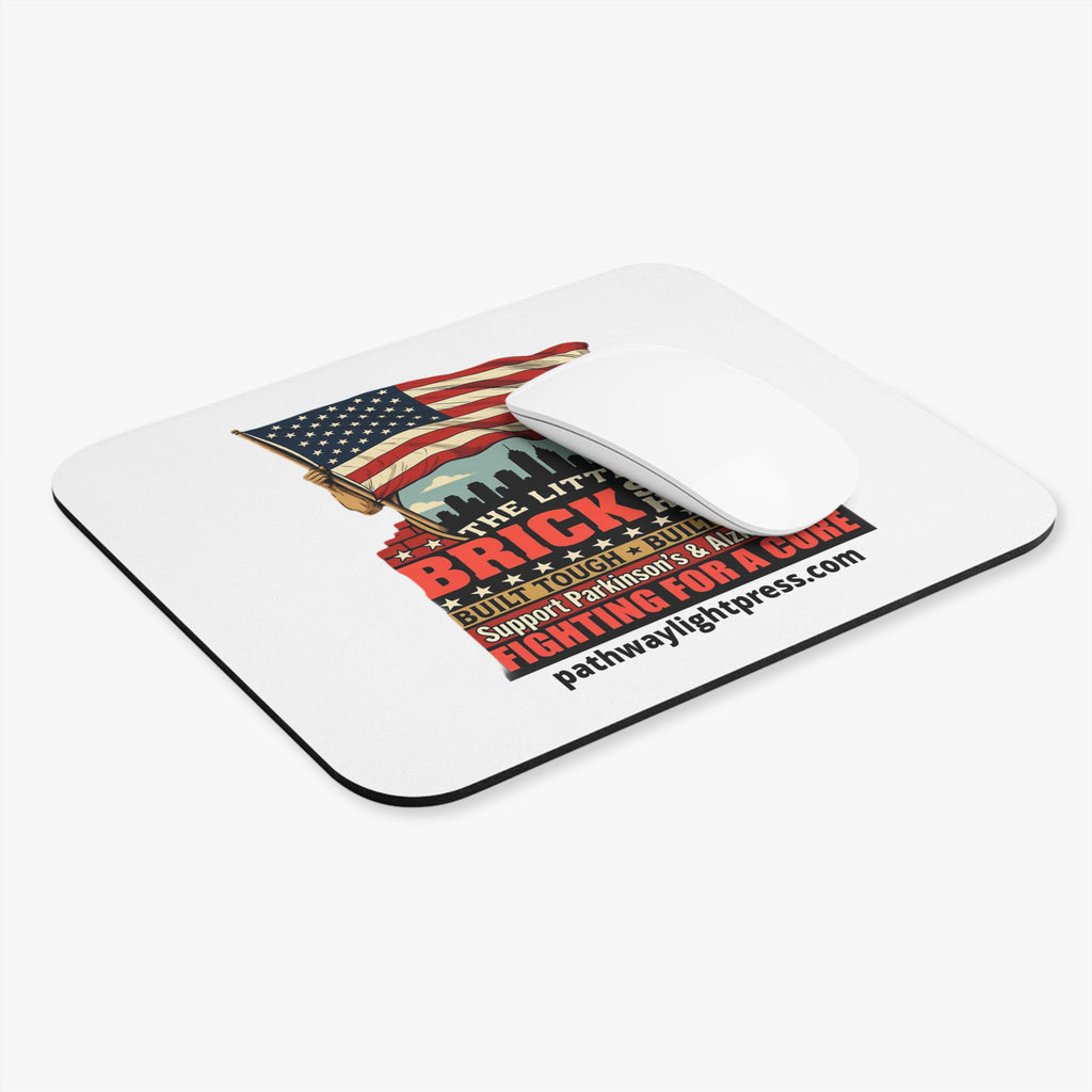 Support Parkinson's & Alzheimer's Mouse Pad — 'The Little Brick Shirt House' Patriotic Fundraiser