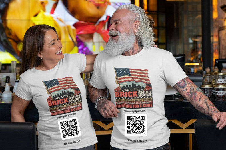 Patriotic Brick House Fundraiser Tee — "Little Brick House" QR Support Shirt