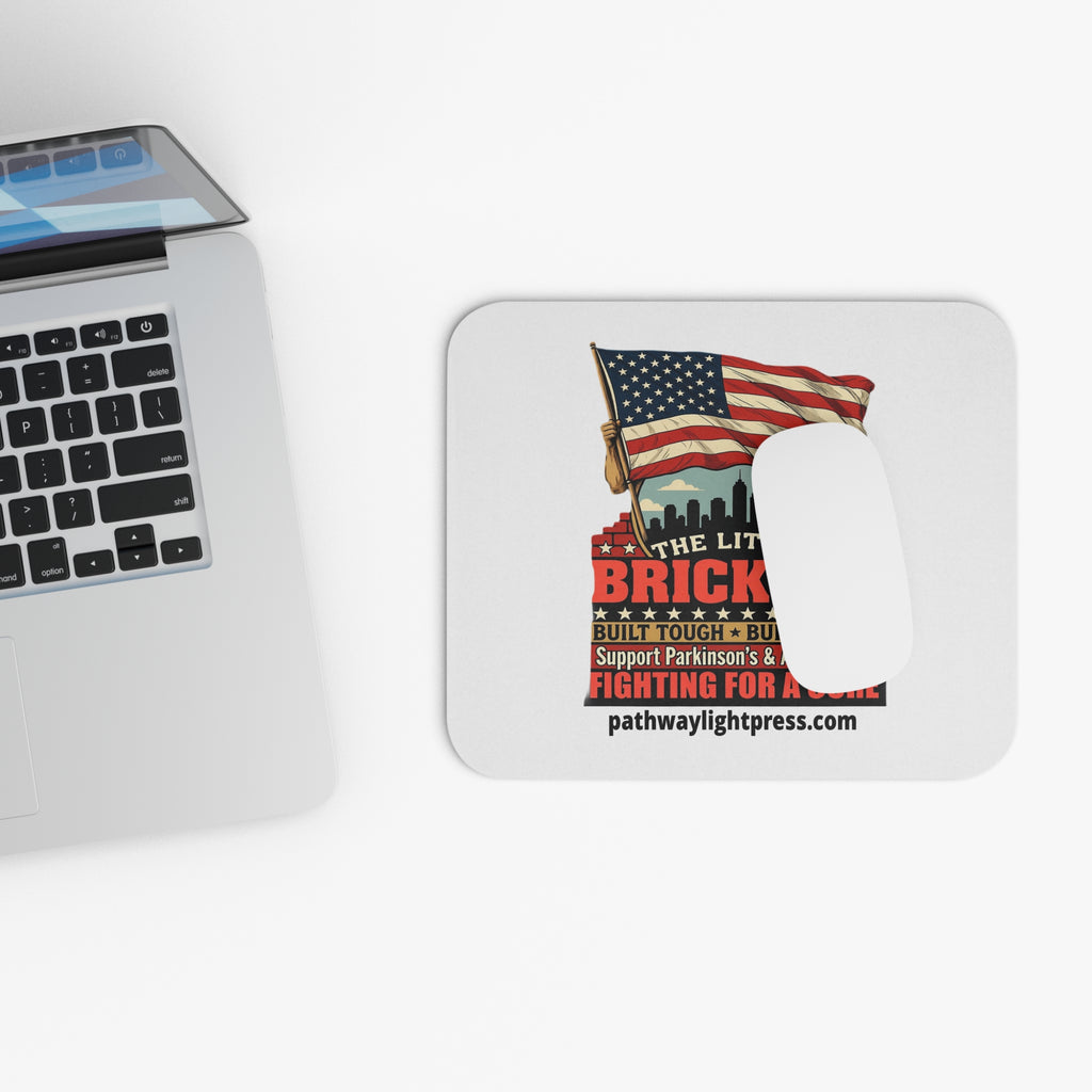 Support Parkinson's & Alzheimer's Mouse Pad — 'The Little Brick Shirt House' Patriotic Fundraiser