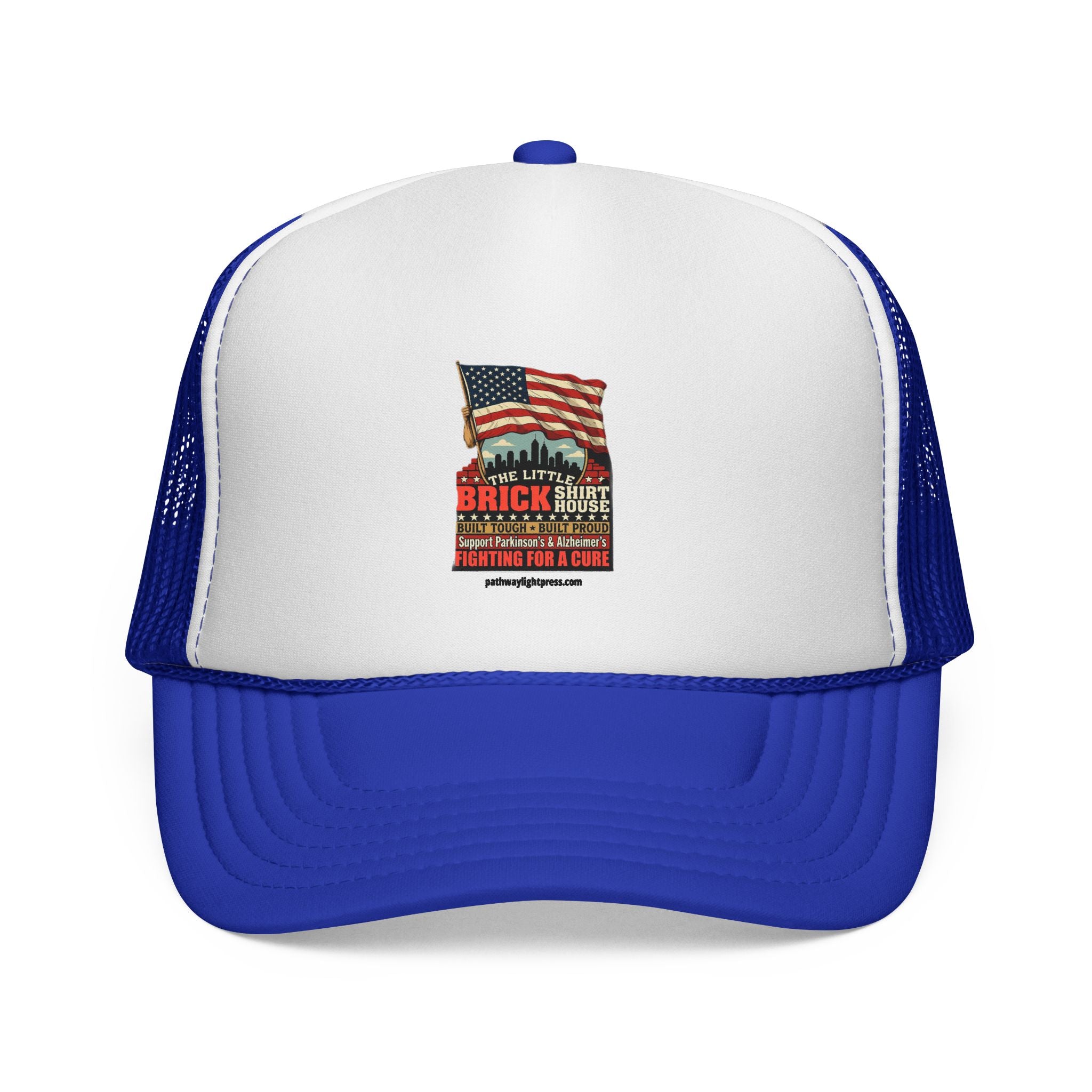Trucker Cap - Patriotic American Flag & Eagle Graphic (Brick by Brick)