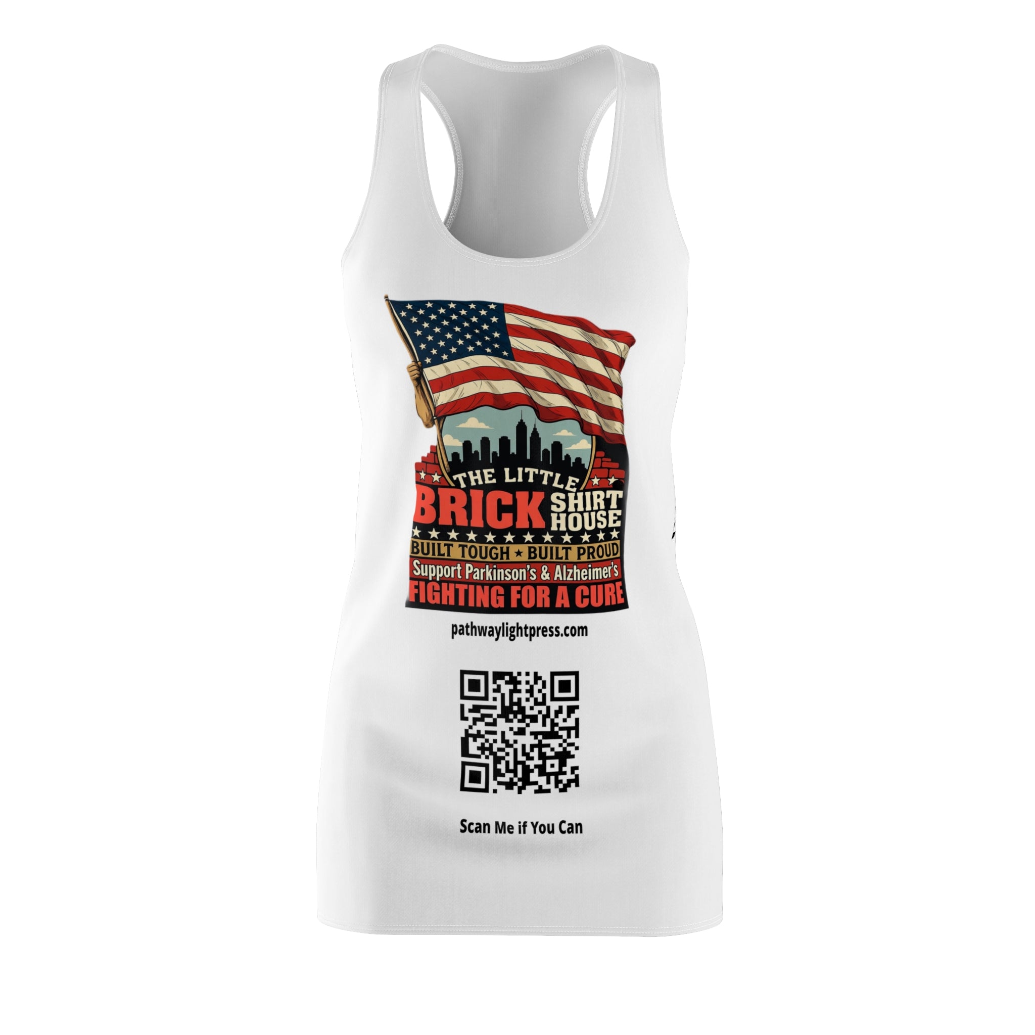 Racerback Dress - 'The Little Brick House' American Flag Fundraiser Design